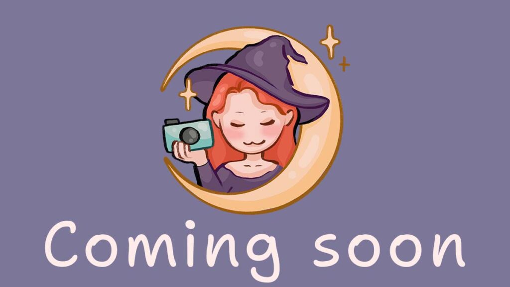 Das Logo von Kimi-chan auf einem dunkel lila Hintergrund mit dem Schriftzug "Coming soon" unten drunter.