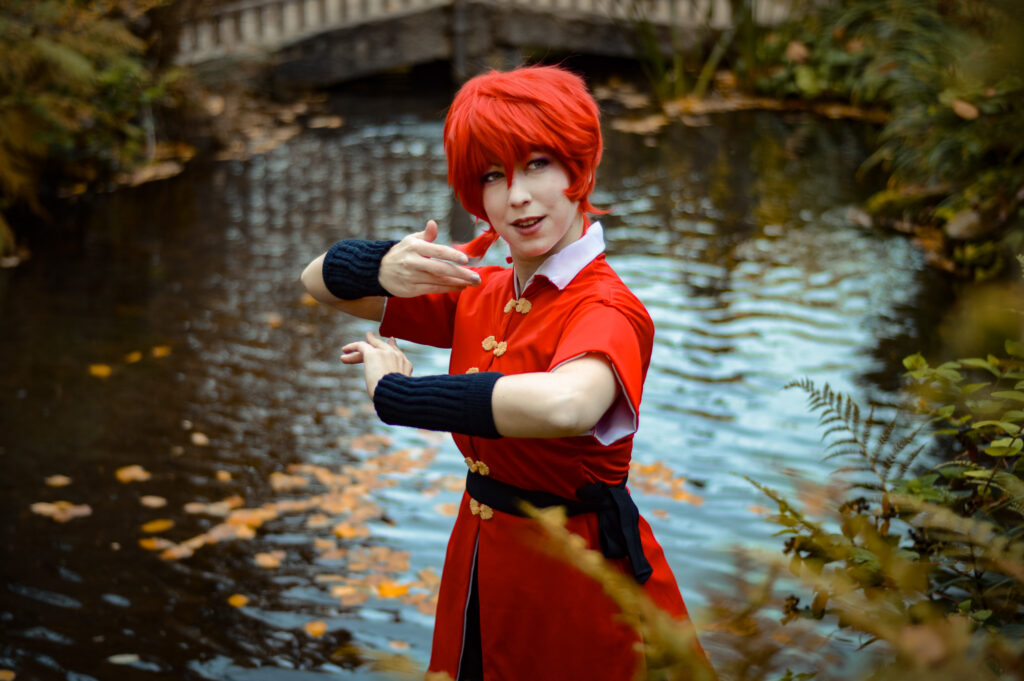 Fotoshooting mit der Cosplayerin Traumblume als Ranma aus Ranma einhalb.